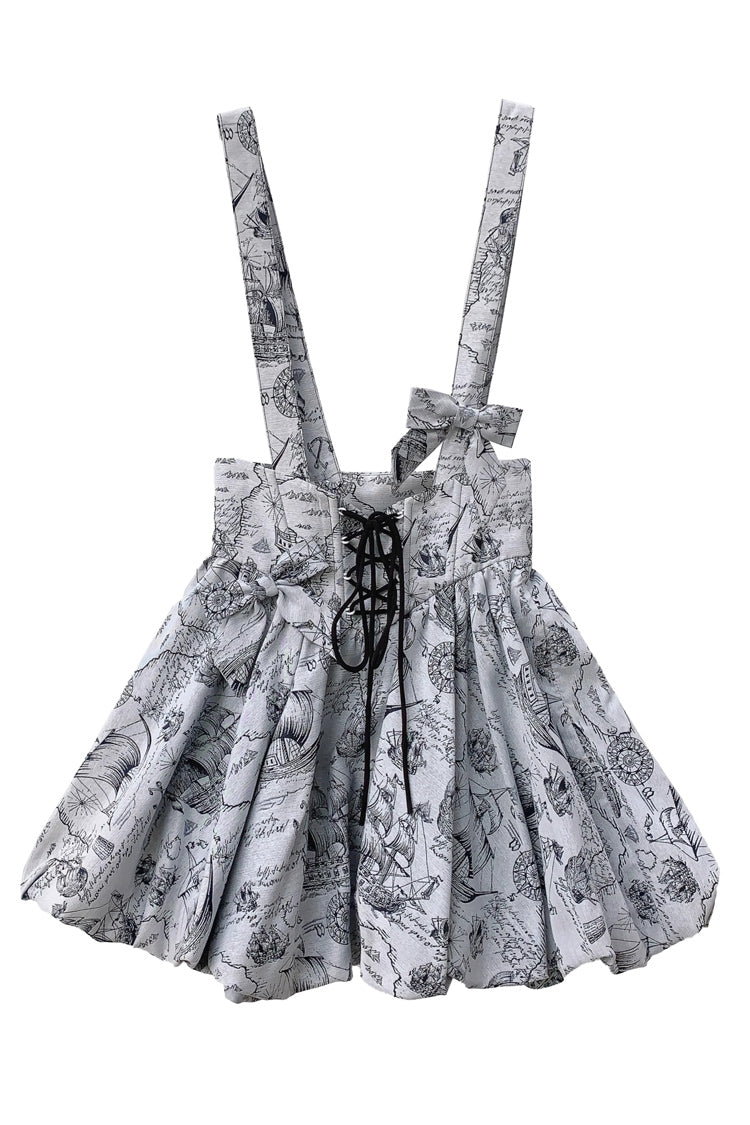 Elise Sweet Vintage Lolita Skirt in Grey - image 3