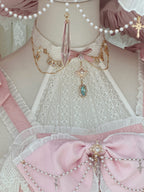 Pink and Blue High Waist Sweet Witchy Dress Lolita Jumper Skirt Full Set - image 6