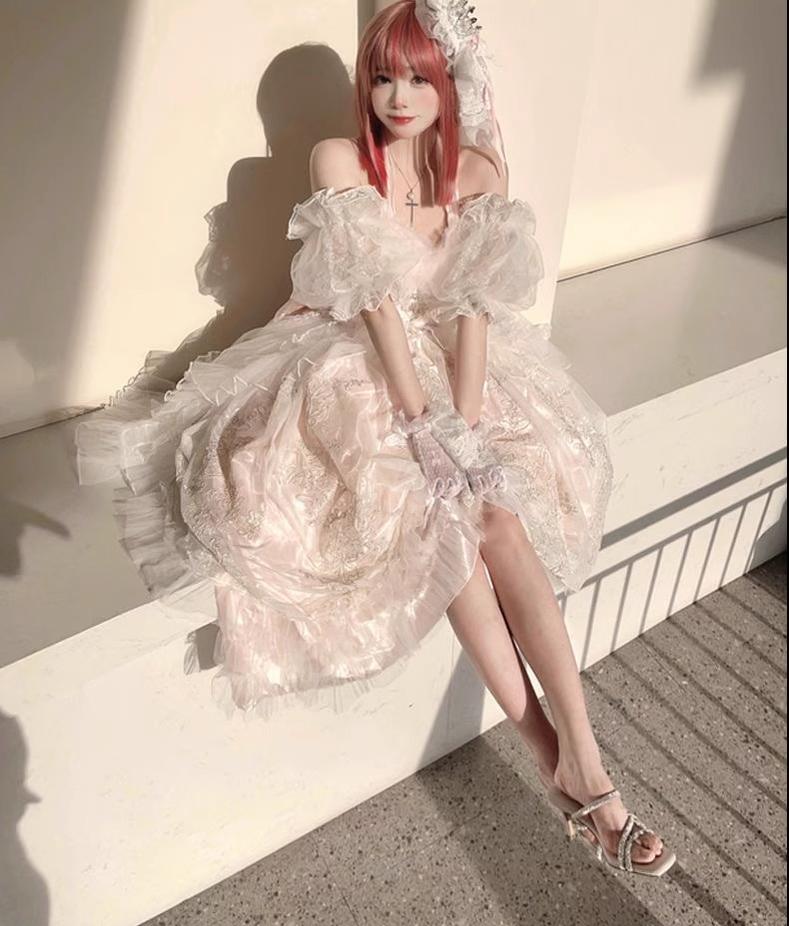 Endless Summer - Bridal Wedding Lolita JSK Open-Back Dress - image 40