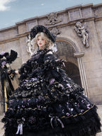 Black and Purple Floor-Length Hanayome Hime Lolita Dress - image 8