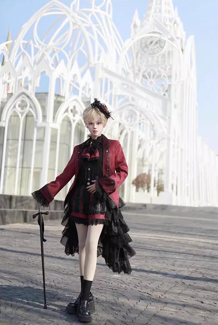 Coffin of Pilgrimage - Medieval European Ouji Lolita Shirt & Pants Suit - image 10