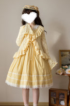 Sunset Bouquet - Elegant Lolita Cardigan, Flounce Hem - image 7