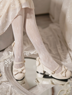 Elegant Lolita Bownot Retro High Heel Shoes - image 25