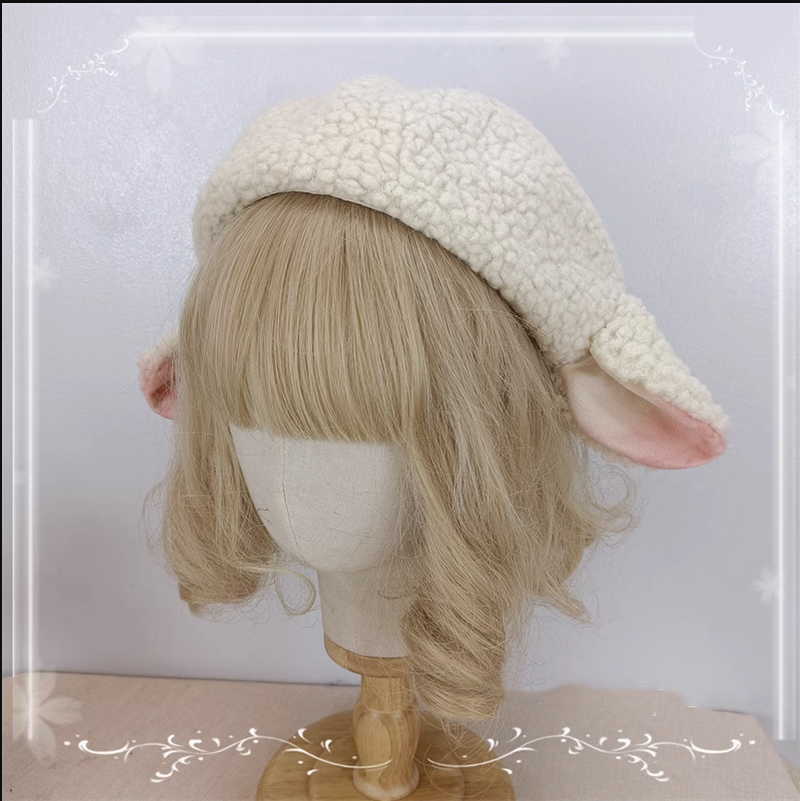 Winter Sweet Lolita Beret, 3D Sheep-ear - image 6