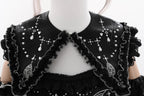 Metallic Angel Black Gothic Lolita Top and Ruffled Skirt Set - image 26