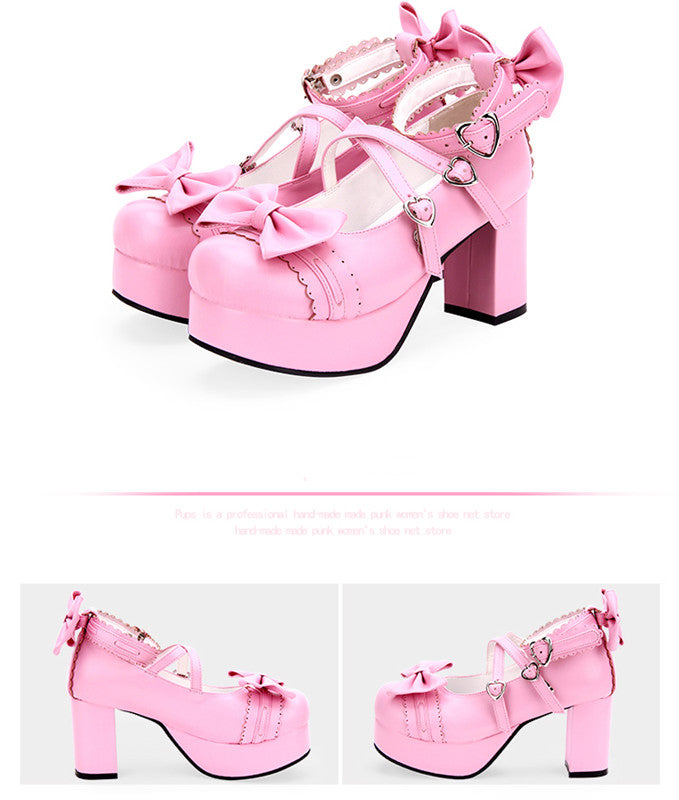 Sweet Lolita Heels Shoes Princess Tea Party Low Cut Shoes - image 17