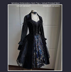 Night Traveler - Classic Gothic Lolita Dress with Stained Glass Window Print - image 9