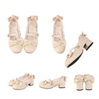 Elegant Lolita Bownot Retro High Heel Shoes - image 16