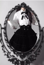 Erosion Heart F-Type - Ouji Lolita Suit Black Velvet Shorts and Skirt - image 38