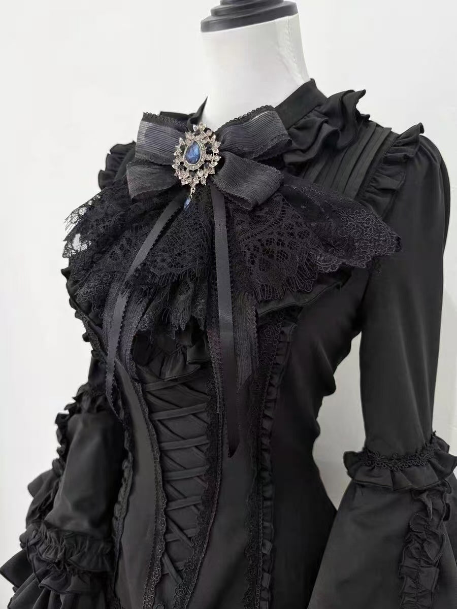 Immortal Bird Black Gothic Lolita Blouse SK Set - image 5