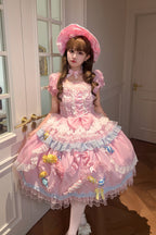 Pink Candy Party Sweet Lolita Short-Sleeve Dress - image 2