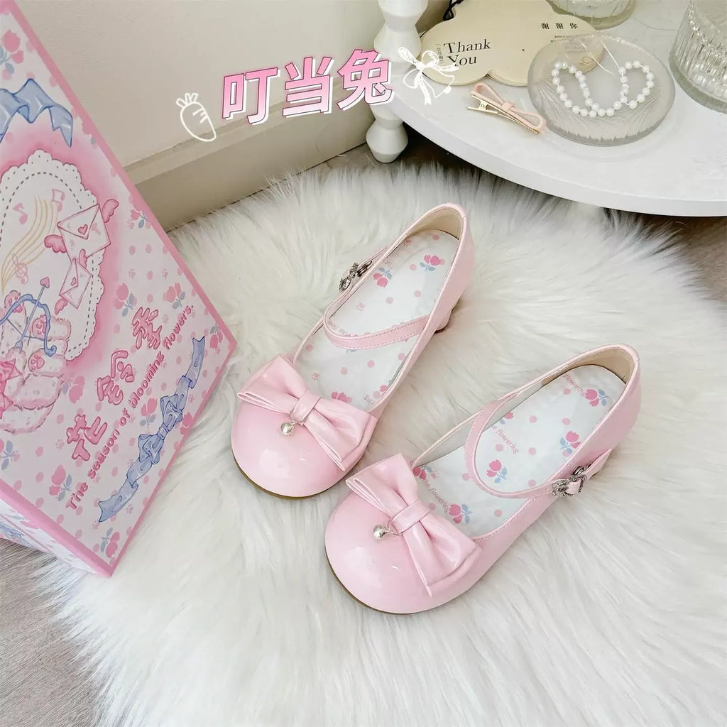 Dingbell Bunny - Sweet Lolita Round Toe Shoes, Cat Paw Heel - image 7