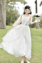 Messenger of God Greek-Inspired Elegant Lolita Long JSK Dress in White - image 2