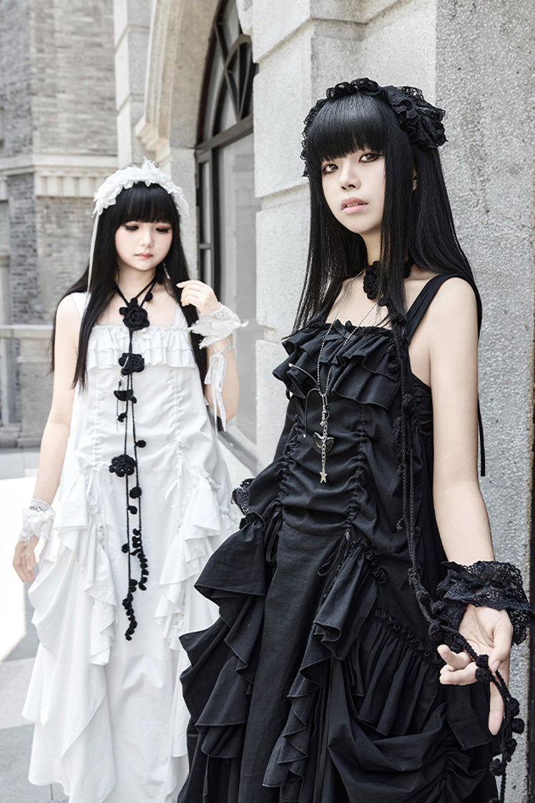 Dream Gothic Lolita Strap Dress in White - image 9