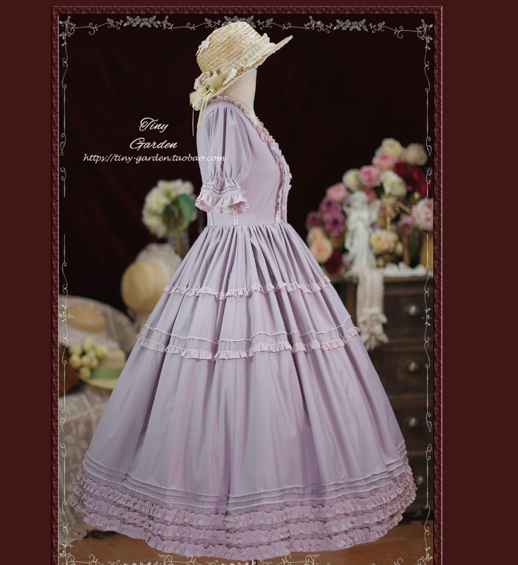 Vintage Prom - Elegance Pin Tucks Lolita OP Dress - image 11
