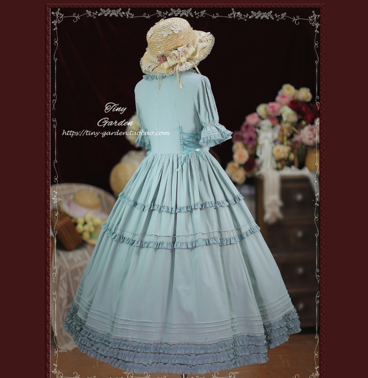 Vintage Prom - Elegance Pin Tucks Lolita OP Dress - image 14