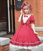 Midsummer Star - Silver Foil Printing Lolita OP Dress - image 4