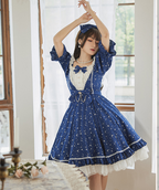 Midsummer Star - Silver Foil Printing Lolita OP Dress - image 19
