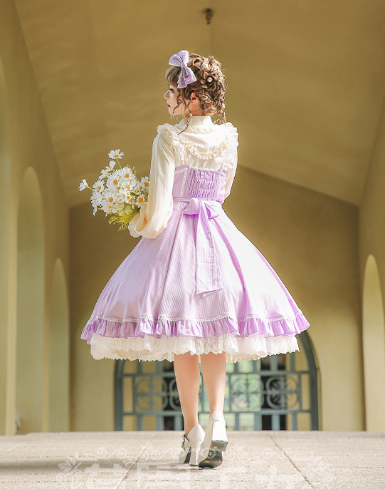 Midsummer Star - Silver Foil Printing Lolita OP Dress - image 5