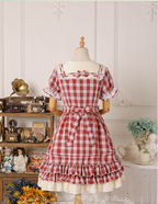 Tartan Sailor Lolita OP Dress - image 25