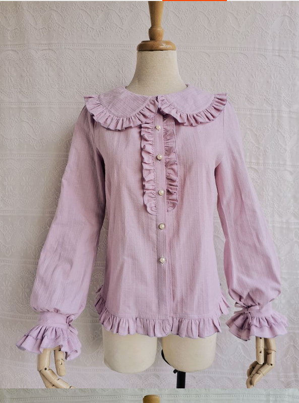 Cotton Lolita Blouse, Autumn and Winter Japanese Style - image 2