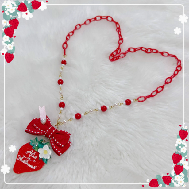 Sweet Lolita Strawberry Necklaces, Rings, Hair Clips and Brooches - image 31