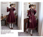 Galaxy Traveler - Classic School Lolita Overcoat with Detachable Cape and Bow - image 25