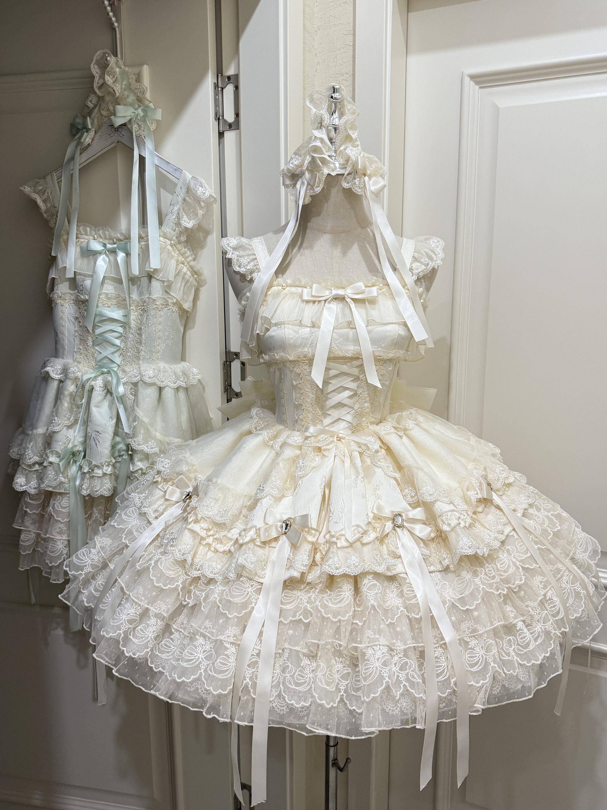 Ribbons of Love Sweet Lolita Tiered JSK Dress - image 36