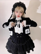 Erosion Heart F-Type - Ouji Lolita Suit Black Velvet Shorts and Skirt - image 16