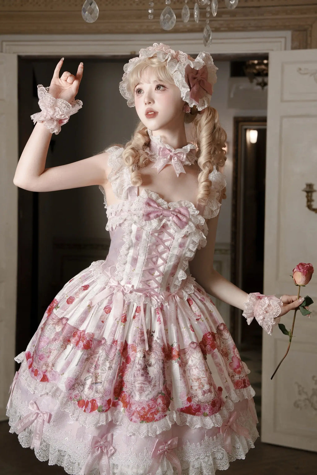 Rose Wall Sweet Lolita OP, JSK and Suspender Dress Series and Accessories - image 5