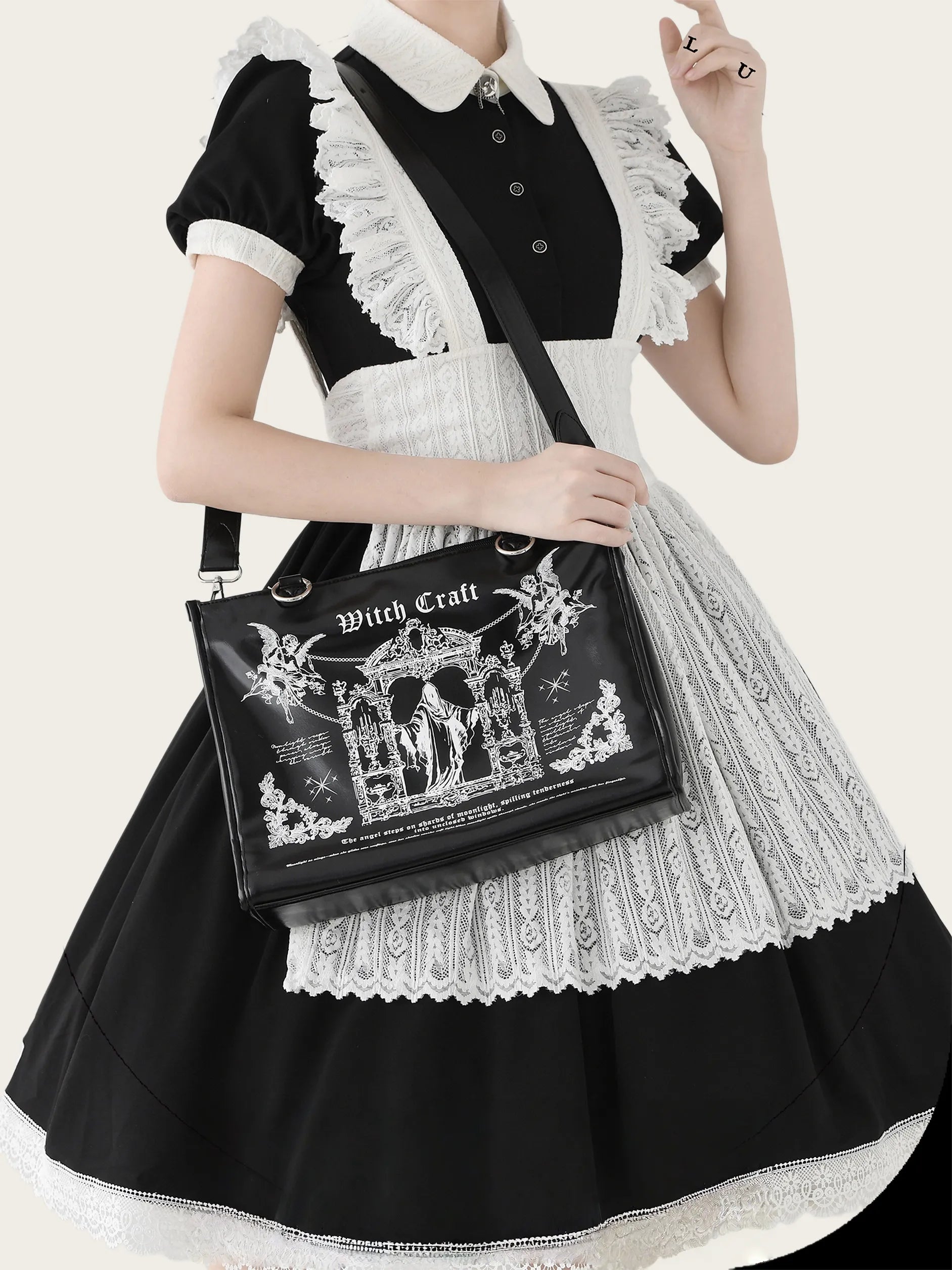 Sacred Oath - Large Printed Gothic Ita Shoulder Bag - image 14