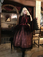 Gothic Cathedral Velvet Lace Corset Lolita JSK and Jacket Set - image 17