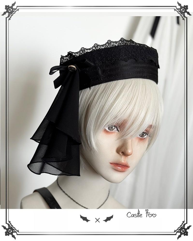 Black Moonlight - Ouji Lolita Chiffon Shirt Outfit Collection - image 26