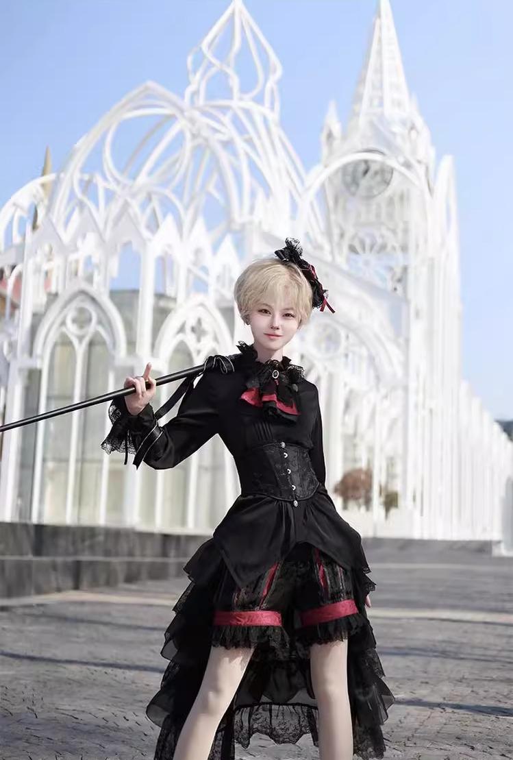 Coffin of Pilgrimage - Medieval European Ouji Lolita Shirt & Pants Suit - image 15