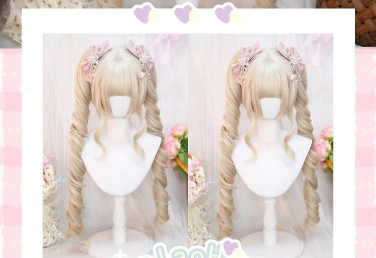 Sweet Lolita Wig Roman Roll Double Ponytails Wig - image 2