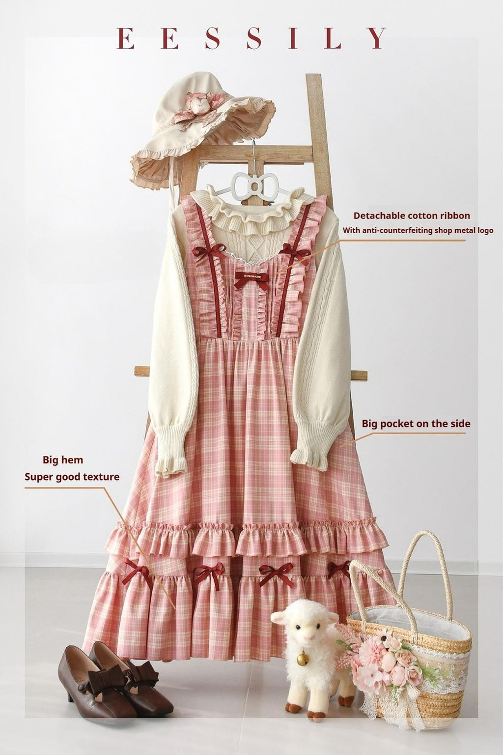 Green Fairy Tales Classic Plaid Plus Size Lolita JSK Dress - image 15