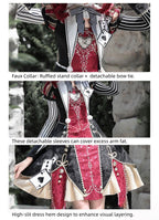 Gothic Lolita Jacquard Dress with Pointed Tail Hem and Accessories - image 6