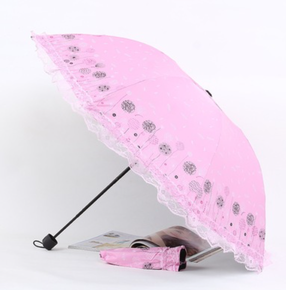 Princess Lolita Sunshade Parasol, Lace Ruffles - image 5
