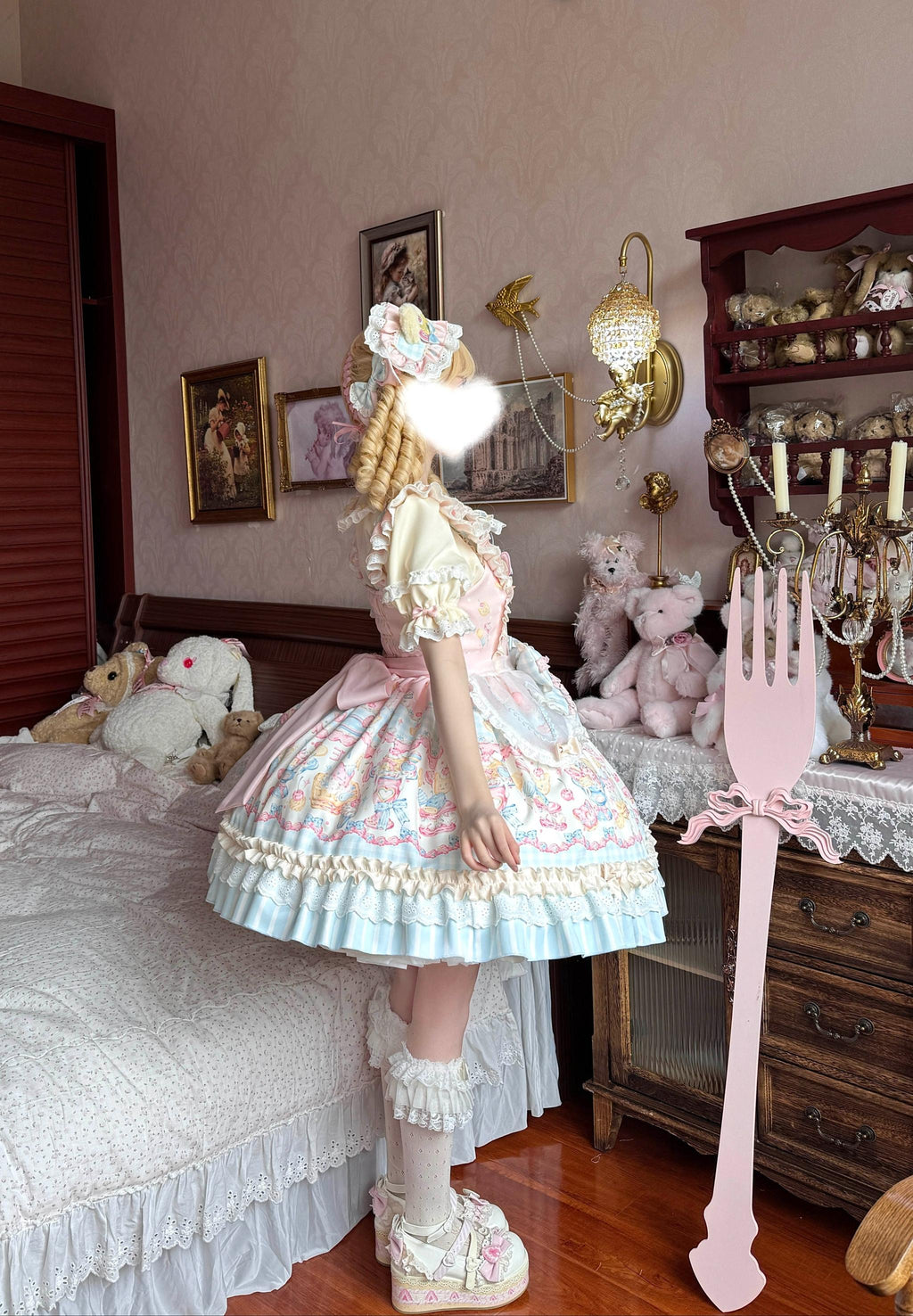 Sweet Cat Fruit Candy - Sweet Lolita Dessert Printed JSK Dress, Bows & Ruffles and Accessories - image 20
