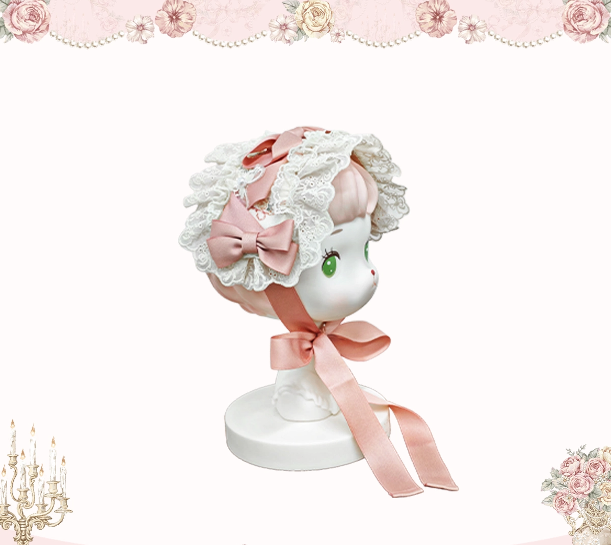 Whispers of Blossoms & Candlelight - Sweet Lolita Floral Printed JSK Dress with Bows and Accessories - image 35