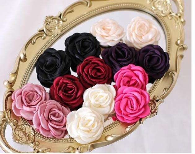 Retro Lolita Brooch Rose Hairpins Flower Headdress - image 7