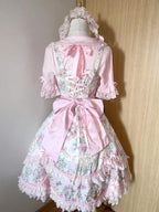 Spring 2025 - Floral Old School Lolita JSK Dress, Lace Trims - image 2