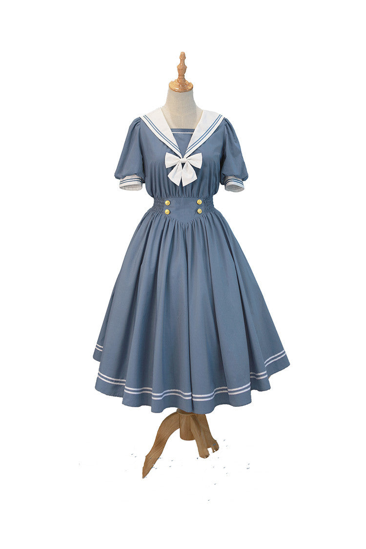 Sea and Wind - Retro Sailor Lolita OP Dress Version 1.0 - image 23