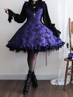 Purple Lace Trim JSK Gothic Lily - Miss Point - image 11