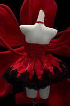 Lace Cat - Gothic Ballet Lolita JSK Dress in Red - image 9