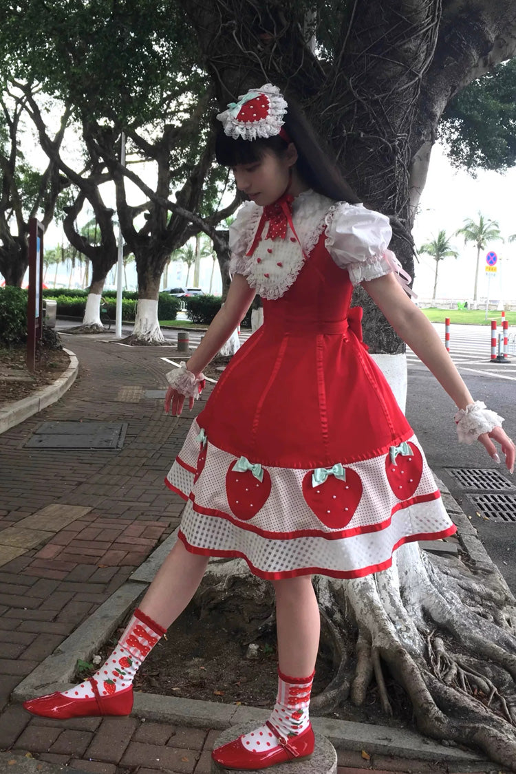 Miss Peculiar Strawberry Sweet Lolita Dress Two Colors - image 13