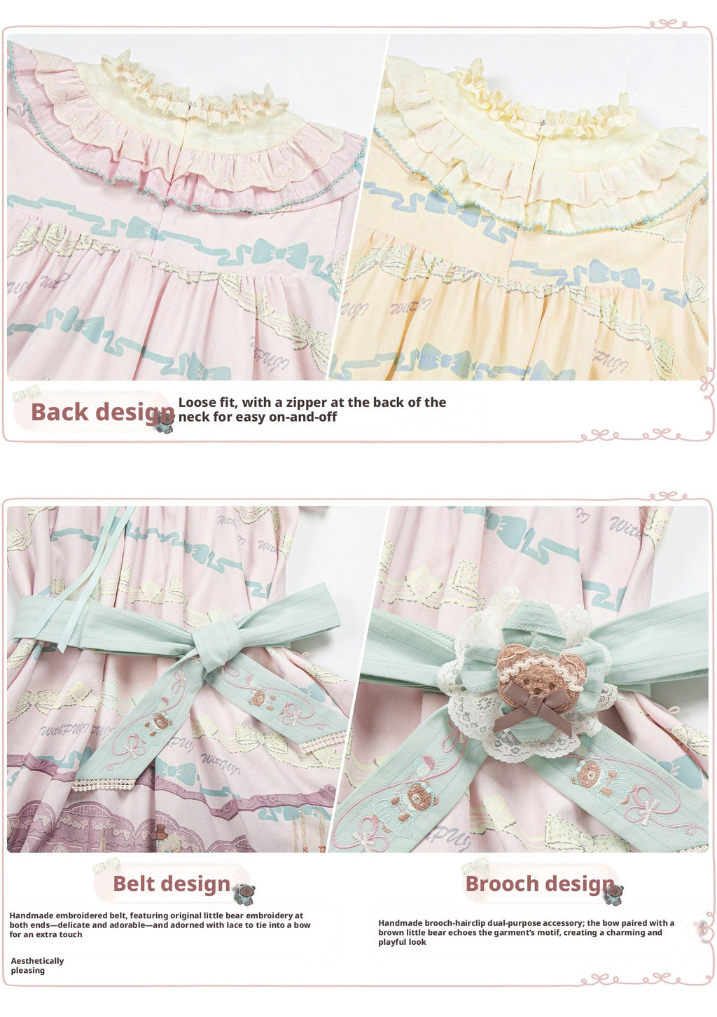 Frosted Bear Dollhouse - Sweet Lolita OP Set - image 8