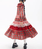 Vintage Lolita OP Dress Red Lolita Plaid Dress for Spring Summer - image 18