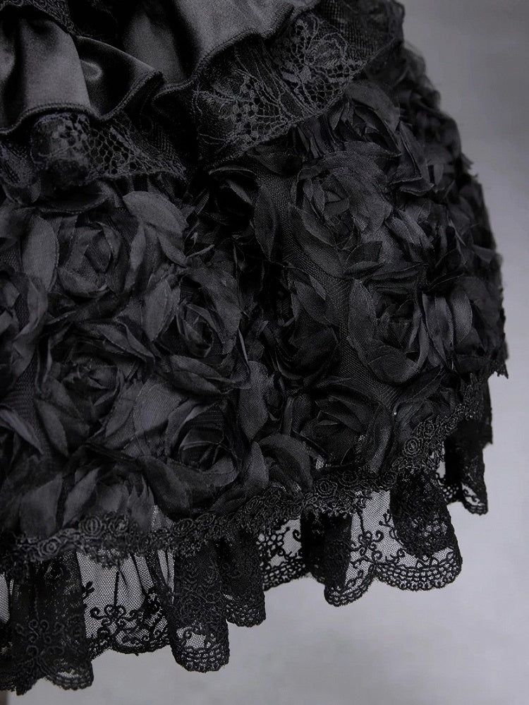 Black Kuro Elegant JSK, Cape and Overlay Set - image 4