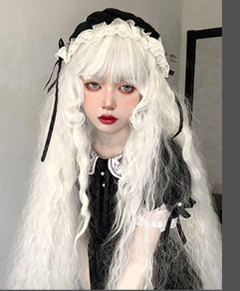 White Moonlight - Long Curly Lolita Wig - image 8